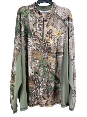 Realtree Xtra Half Zip Pullover Men's Size 2X Camouflage